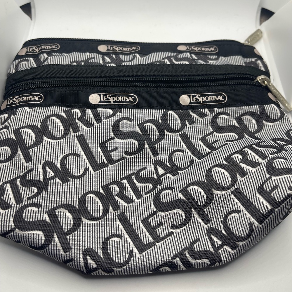 NWOT Authentic LeSportSac Logo Small 2 Zipper Pouch